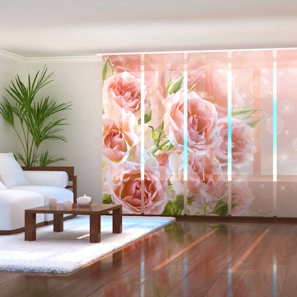 Juego de 6 cortinas delicadas con forma de ramo de rosas para venta al por mayor de IlyDecor