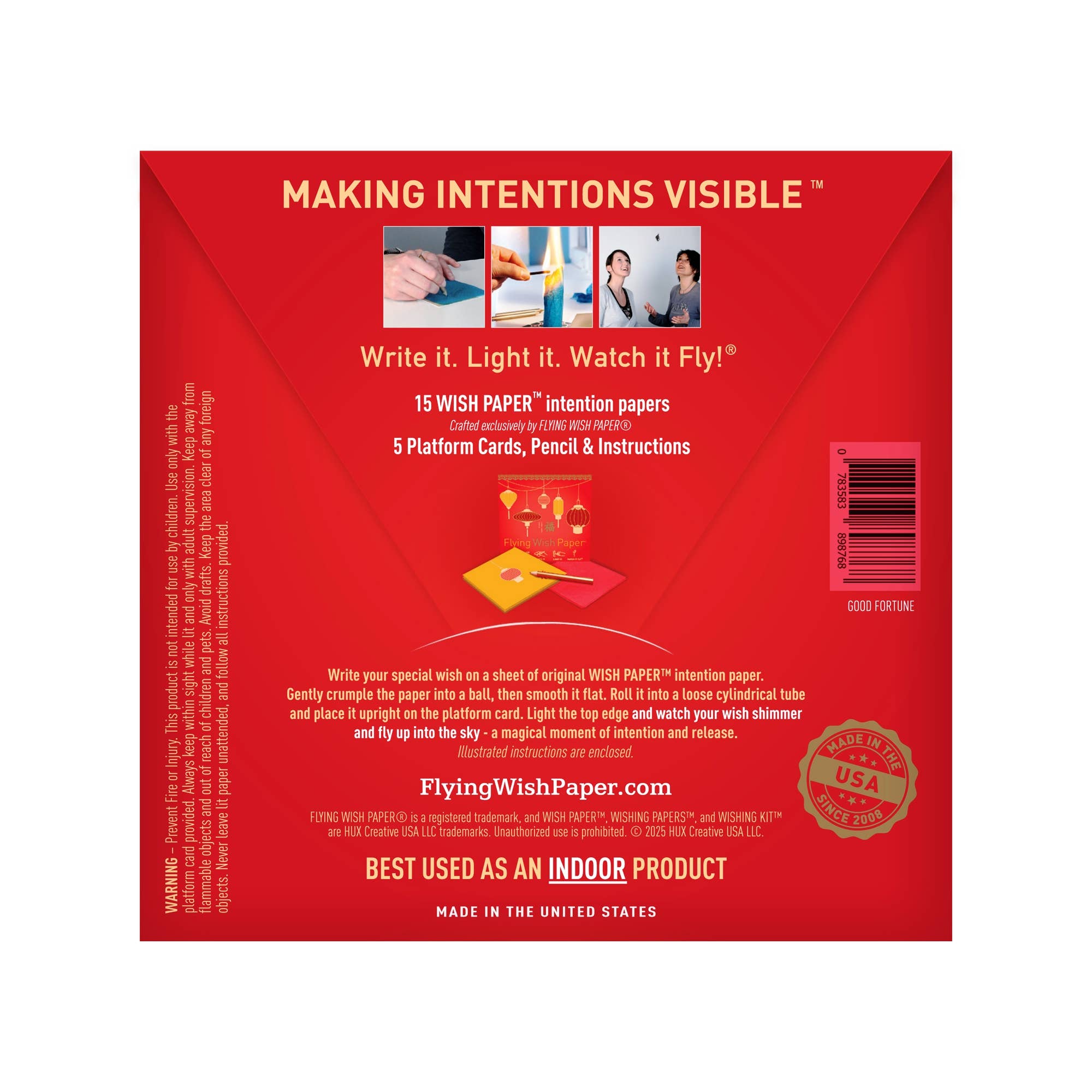 FLYING WISH PAPER ® - Wholesale Good Luck Card - GOOD FORTUNE, WISHING KIT™ Wish Ritual Metaphysical Supplies1