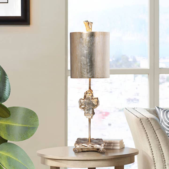 Lucas McKearn - Wholesale Accent/Desk Lamp - Cross Silver Table Lamp1