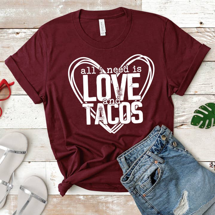 Tout ce dont j'ai besoin, c'est de l'amour et des tacos pour la vente par Sunfire Tees