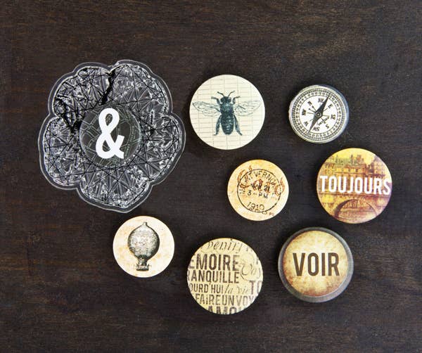 Prima Marketing Inc - Wholesale Craft Supplies - FLAIR BUTTONS- CARTOGRAPHER 6553509901380