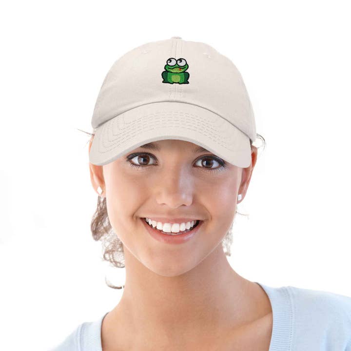 Dalix - Wholesale Baseball Cap - Women's - DALIX Cute Exotic Frog Hat Womens Embroidered Baseball Cap