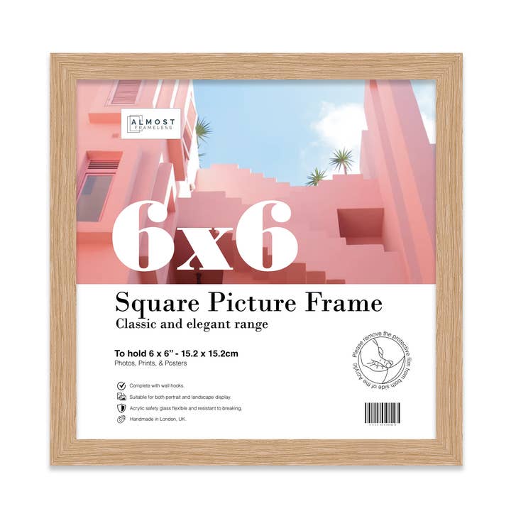Oak 6x6 Picture Frame for wholesale by WholesaleFrames.co.uk