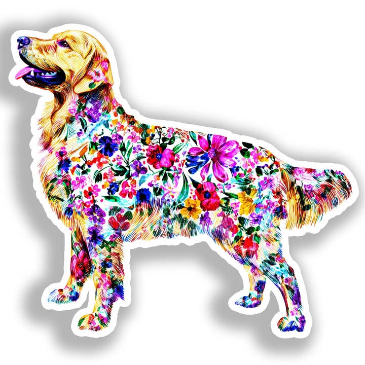 Golden Retriever Hund Aufkleber # A019545 für den Großhandel von Yoonek Graphics