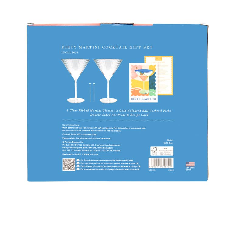 Portico Designs – wholesale Cocktail/liquor glass – Art of Hosting 
Martini Cocktail Gift Set5