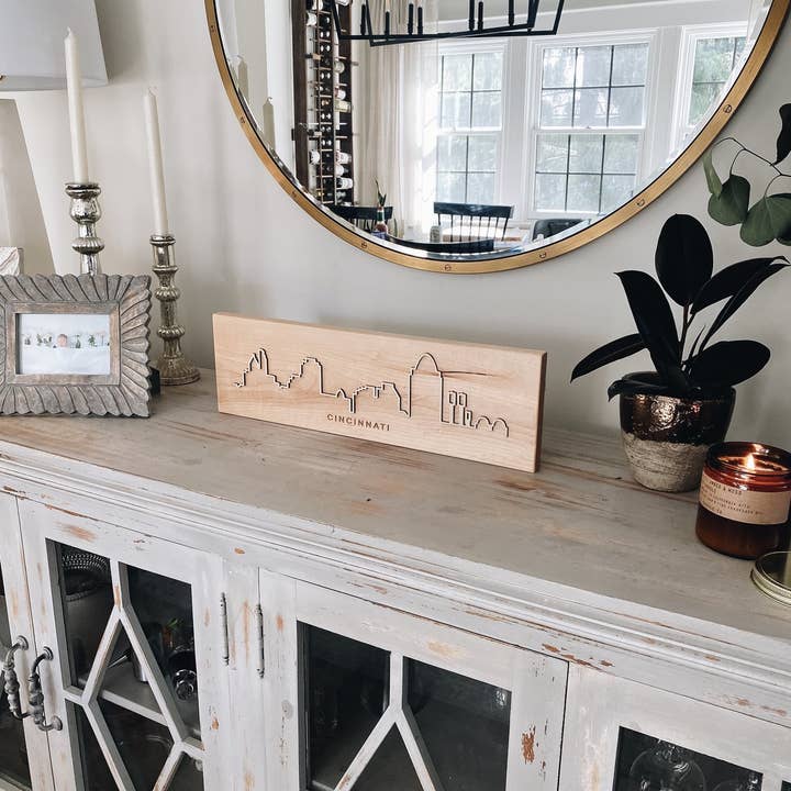 Grainwell - Wholesale Plaque - Hard Wood City Skyline Plaque13