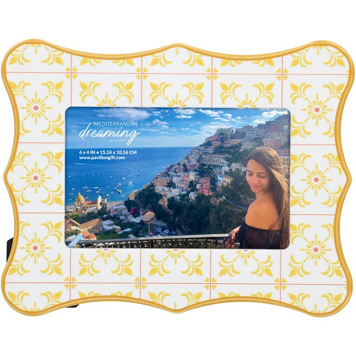 Yellow Pattern - 8.25" x 6.5" Picture Frame (6" x 4" Photo) for wholesale by Pavilion