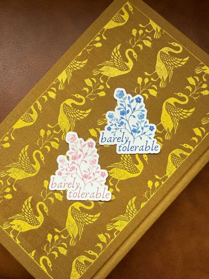 Pride and Prejudice Jane Austen Sticker - Barely Tolerable 2 for wholesale by Backing Wanderlust