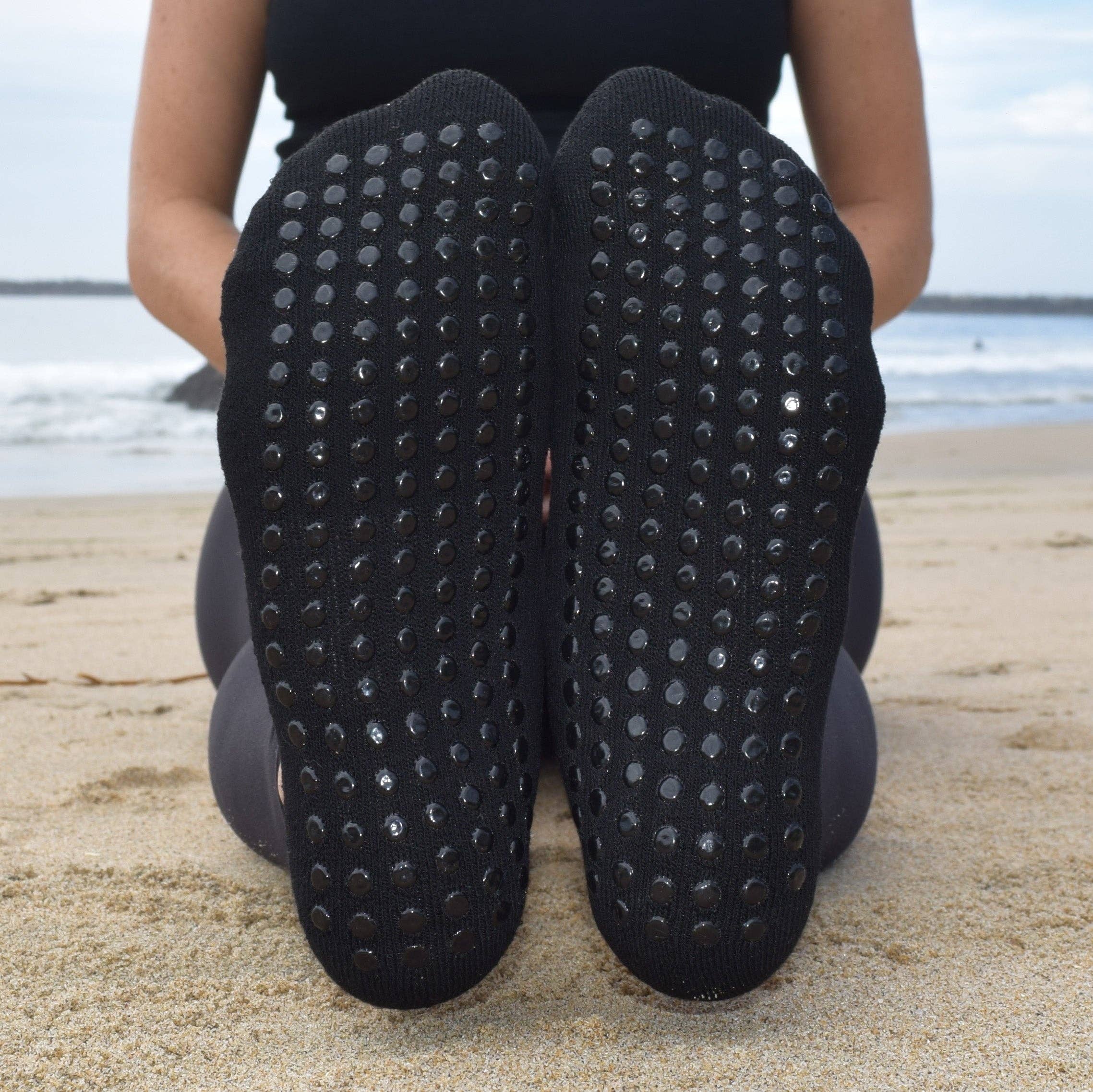 Life by Lexie - Vente Chaussettes – unisexe - Chaussettes autocollantes noires0