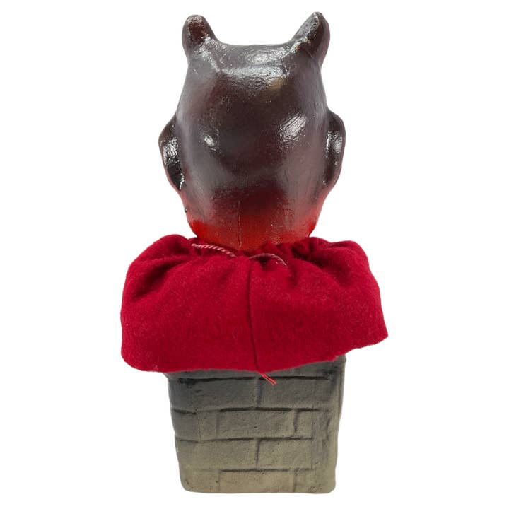 Pinnacle Peak Trading - Wholesale Decorative Figurine - Ino Schaller Devil Head on Chimney Halloween Paper Mache1