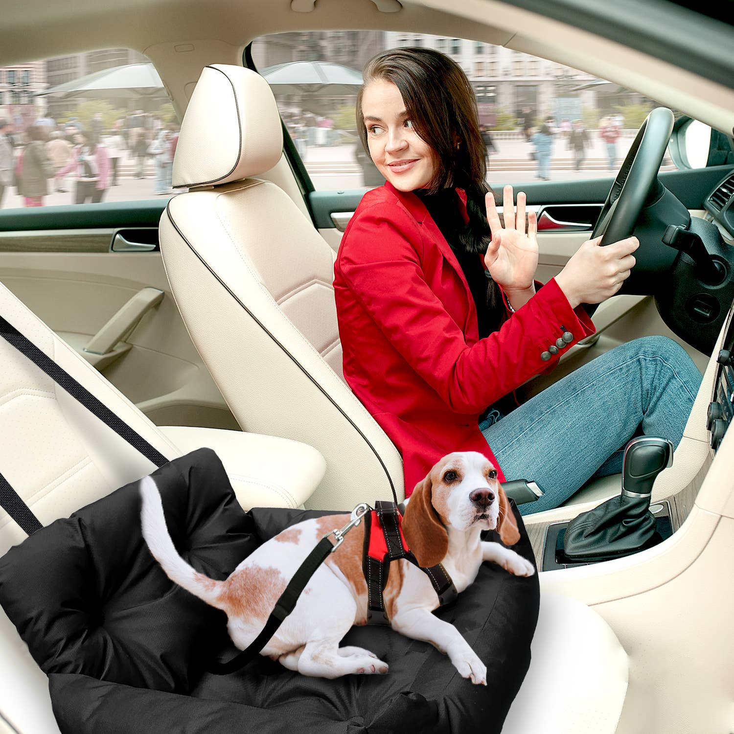 Precious Tails - Wholesale Pet Bed - Dog - Precious Tails Seat Belt Compatible Travel Pet Bed20