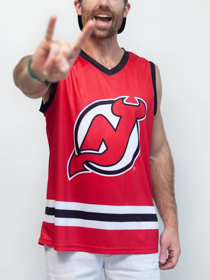 Canotta da hockey dei New Jersey Devils per la vendita all'ingrosso da parte di Bench Clearers