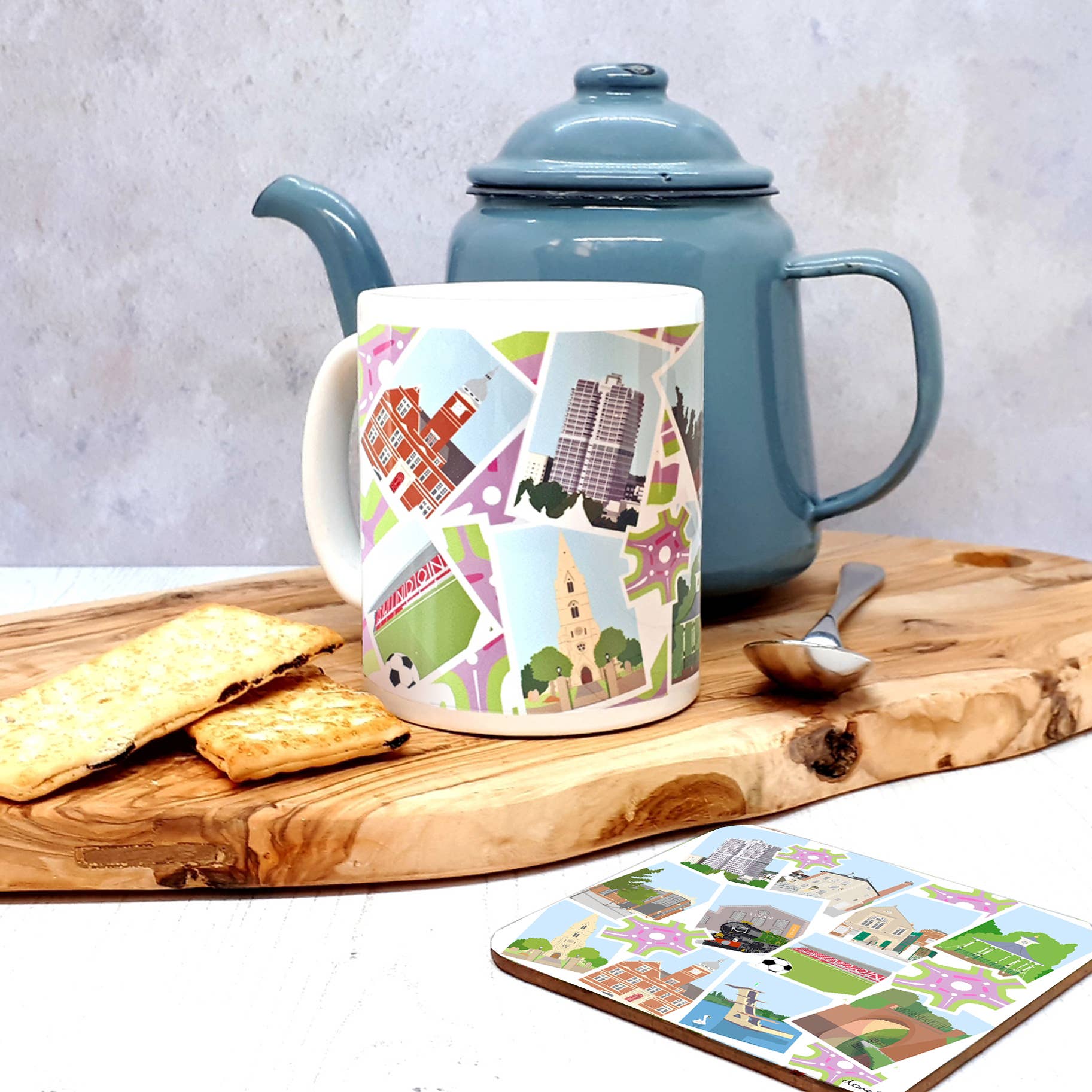 dona B drawings - Wholesale Coffee Mug - Swindon Highlights Ceramic Mug1