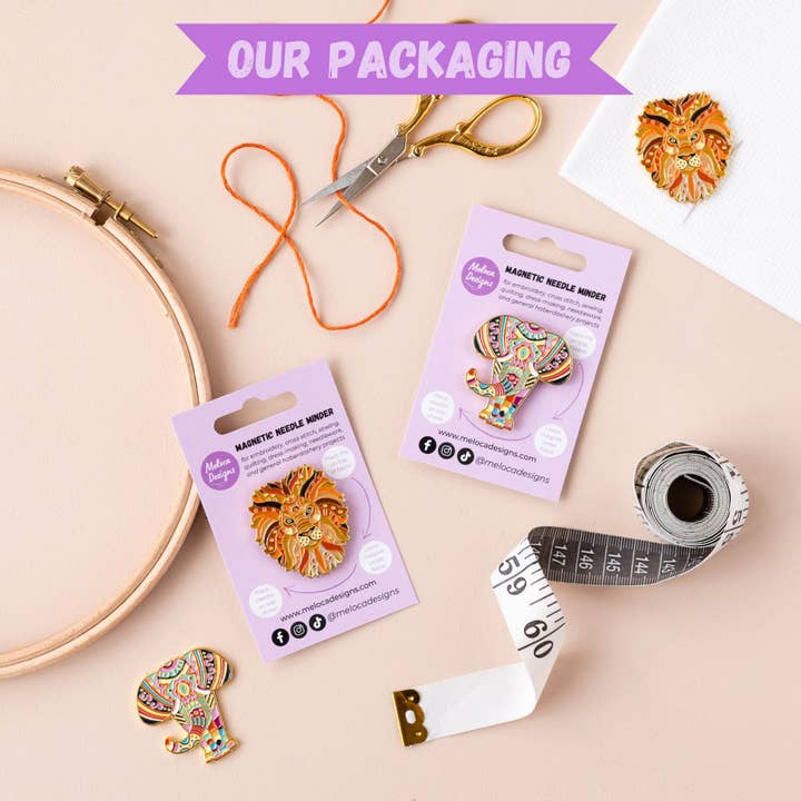 Meloca Designs - Wholesale Embroidery/cross-stitch supplies - Mandala Hedgehog Needle Minder for Cross Stitch & Embroidery1