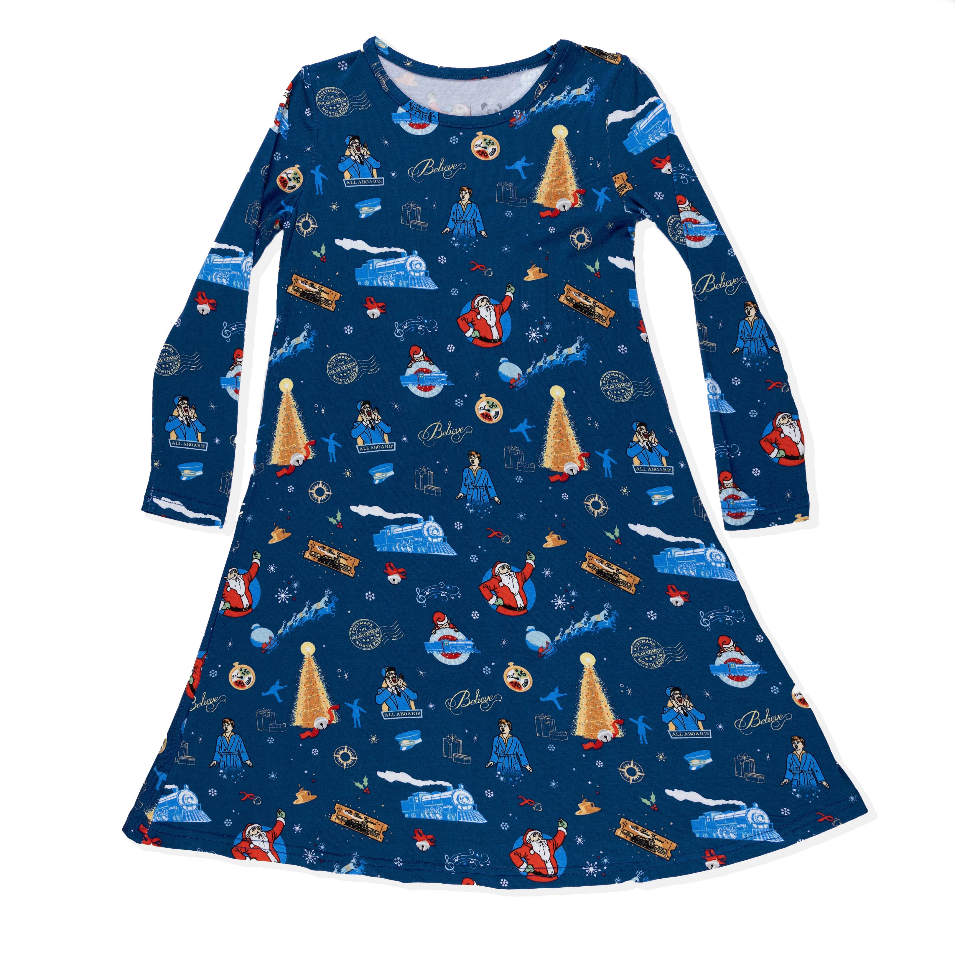 Bellabu Bear - Wholesale Dress - Kids - The Polar Express Bamboo Girls' Long Sleeve Dress0