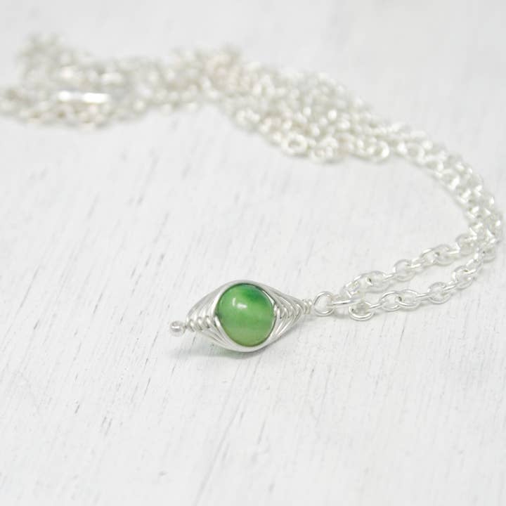 Rising Jewelry – Engroshandel Halskæde med vedhæng – Ærtebælg-halskæde, Grøn, boutique smykker til kvinder