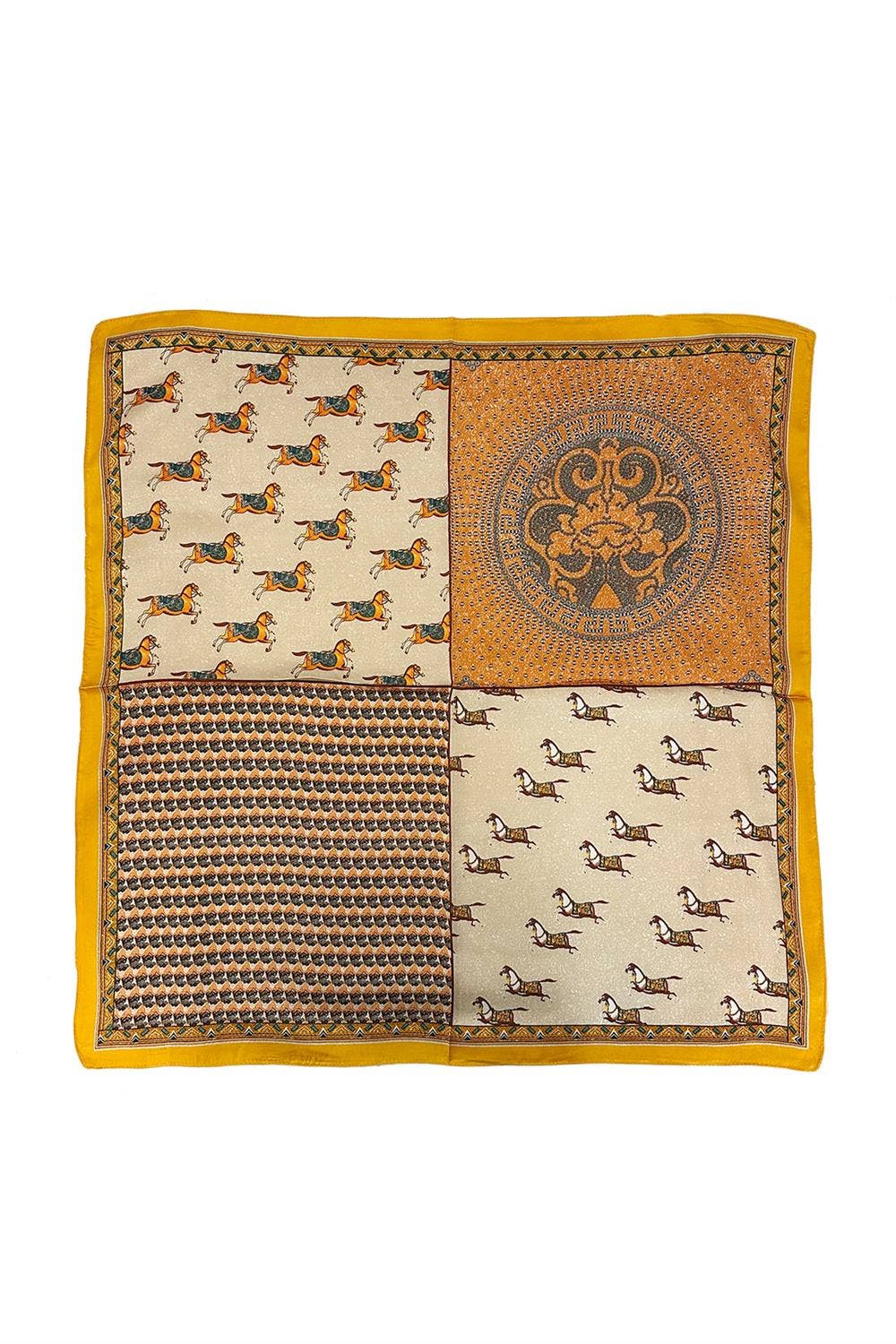 anbfashion - Vendita all'ingrosso Sciarpa - Donna - BANDANA SCIARPA CON STAMPA DI CAVALLI ASTRATTI1