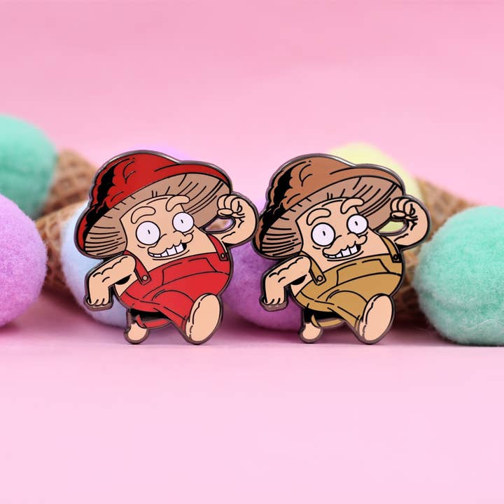 Real Sic – Alfinete/botão de lapela por atacado – Alfinete de esmalte Mushroom Guy - Pin engraçado, trippy Shroom Dude