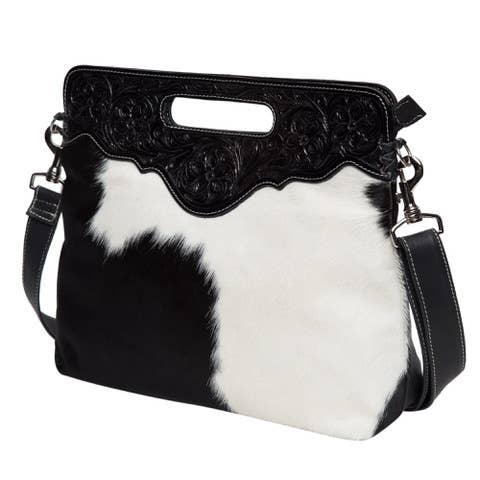 The Design Edge - Wholesale Shoulder Bag - Women's - Tooling Leather Cowhide Bag - AB03 - Cusco