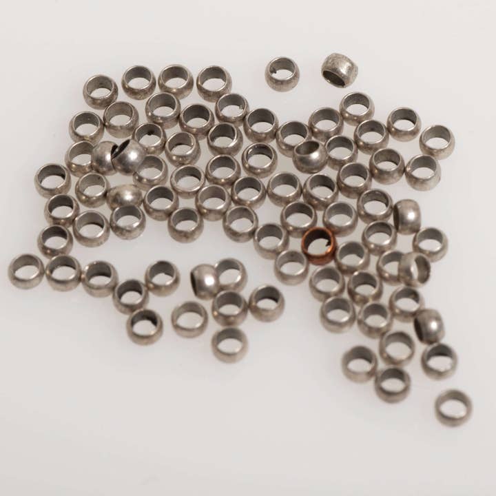 Continental Beads - Wholesale Craft Supplies - Crimp Bead Seamless - Measures 2mm - Size XXS - Available in Multiple Colors - Sold by the Gross - CRBD25