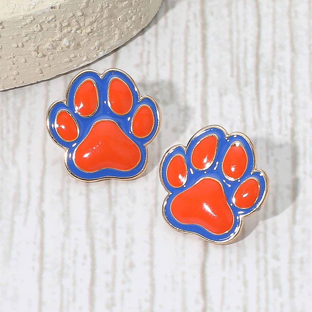 Sensibling Corp. - Venta al por mayor Pendientes de botón/aretes de poste - Pendientes de botón con pata para el día del juego de esmalte0