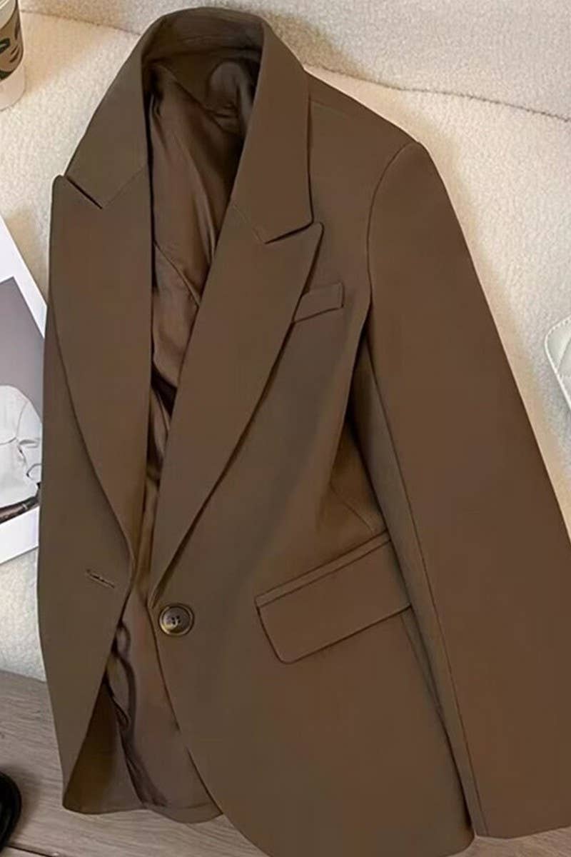 NINEXIS - Vente Blazer – femme - CWOBL0135_BLAZER À POCHE À BOUTON UNIQUE11