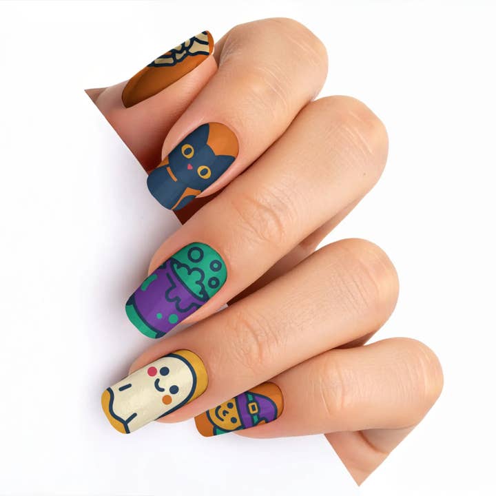 FYNE BODY - Wholesale Press-on/fake nails - Ghostly Glam Halloween Multicolor Press-On Nails77