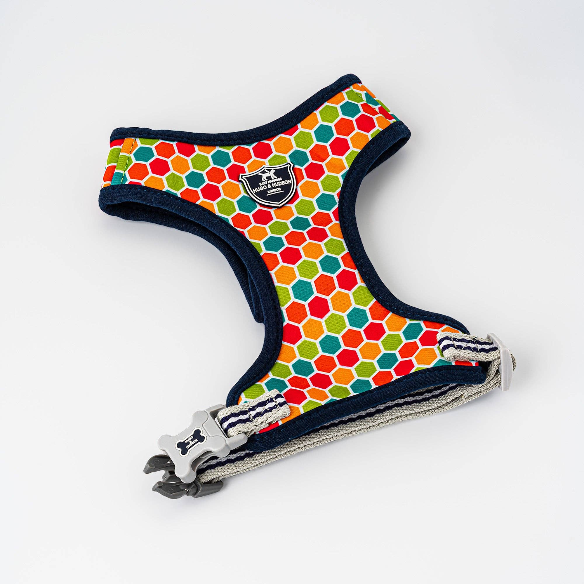Hugo & Hudson - Wholesale Pet harness – Dog - Fabric Dog Harness - Geometric Multi-colour