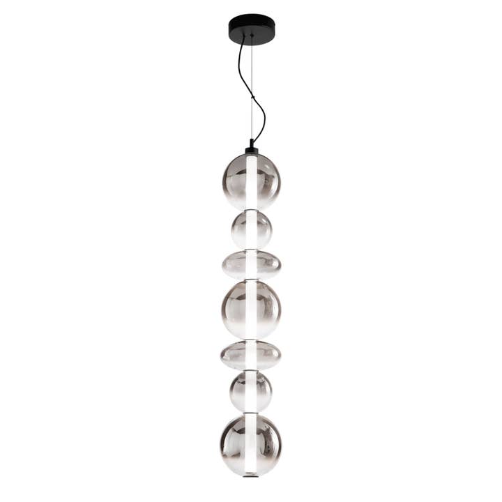 Gruppo F.T - Wholesale Chandelier/Hanging Light - KEMET LED suspension in metal with smoked glass diffusers1