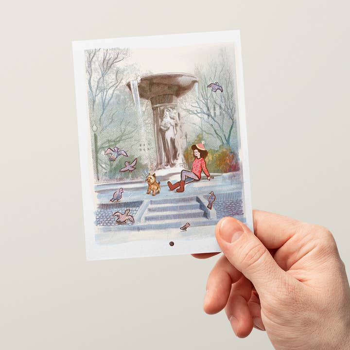 The Culture Curious - Wholesale Postcard - Dupont Circle in Winter postcard4
