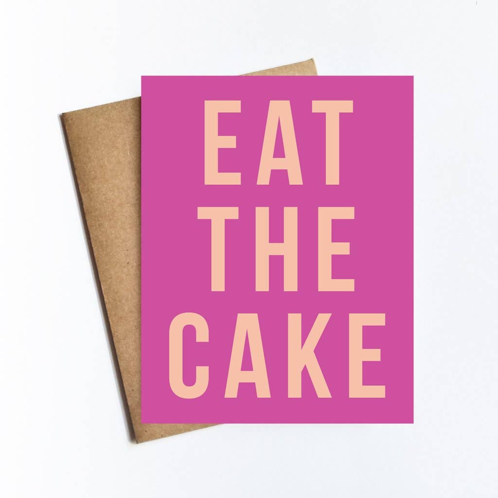 Kate Moore Creative Studio - Venta al por mayor Tarjetas de cumpleaños - Eat The Cake Card