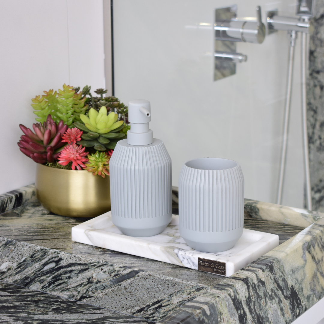 PIETRA DI CASA - Venta al por mayor Bandejas decorativas - Bandeja de mármol Calacatta Vagli italiana PAPA ALANA3