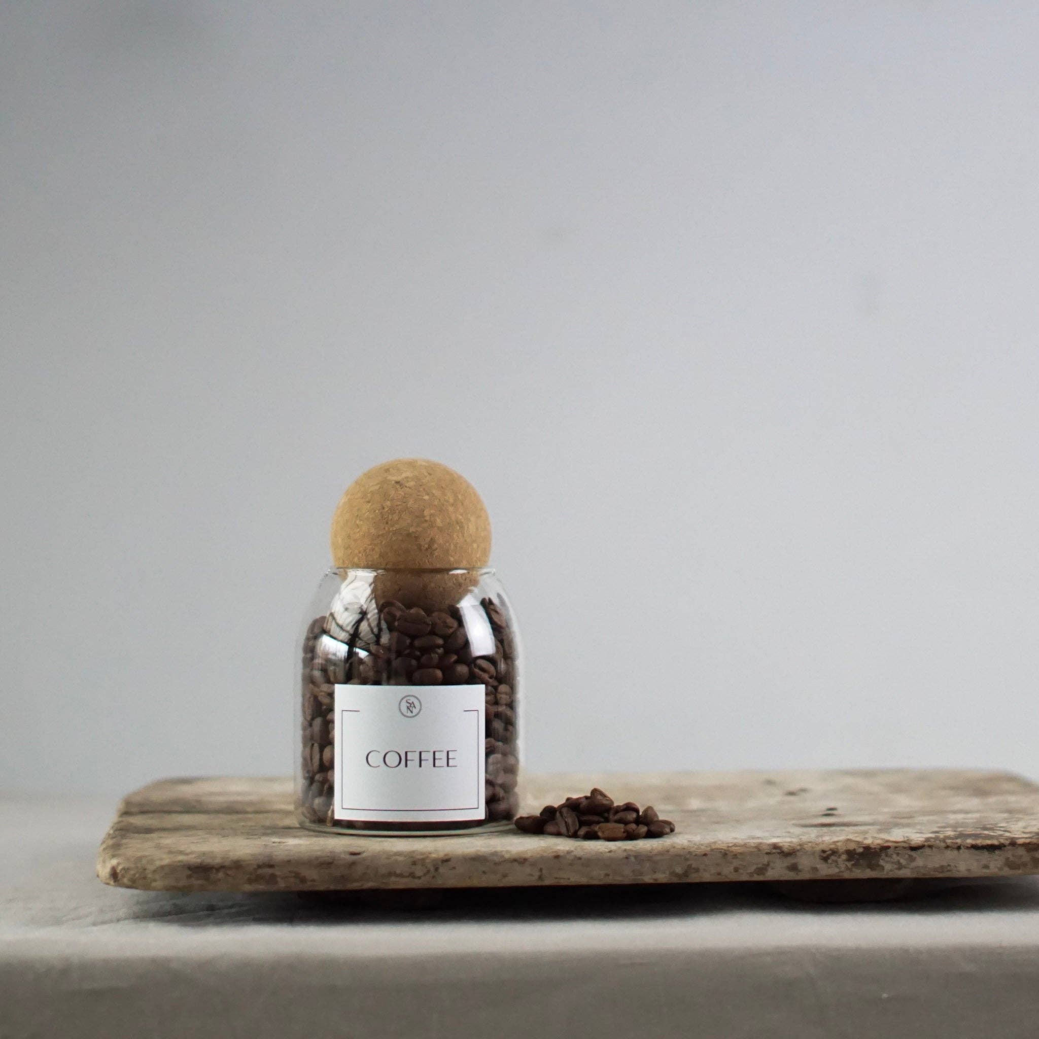 So At Nature - Venta al por mayor Tarros - Juego de frascos de vidrio para té, café y azúcar con tapa de corcho bola - Dryck 500 ml6