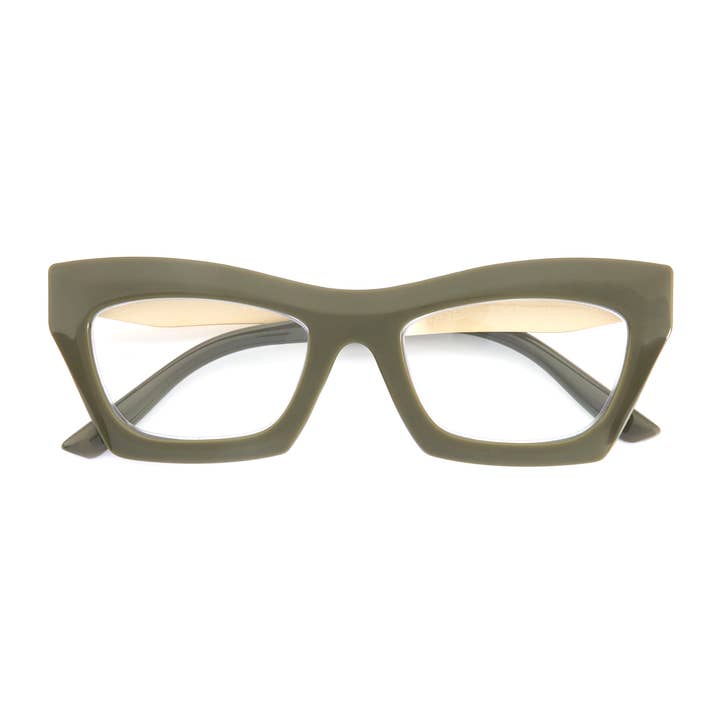 Ryan Simkhai Eyeshop - Wholesale Eyeglasses - Women's - ALEXA | Hunter Green | Gold | Blue Light