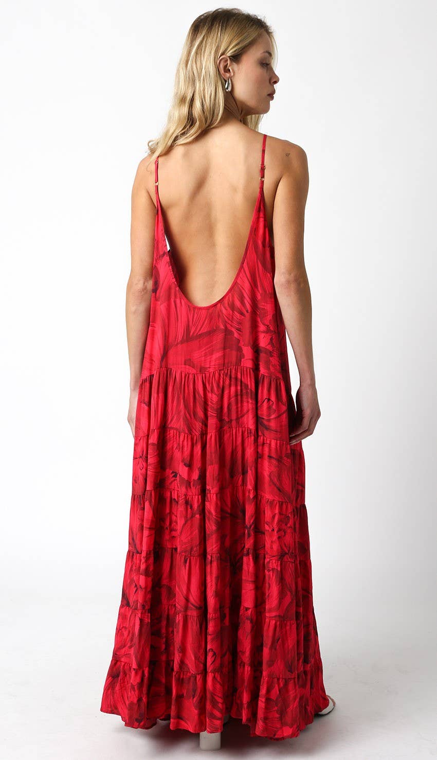 Red Floral Milani Maxi Dress for wholesale on Faire2