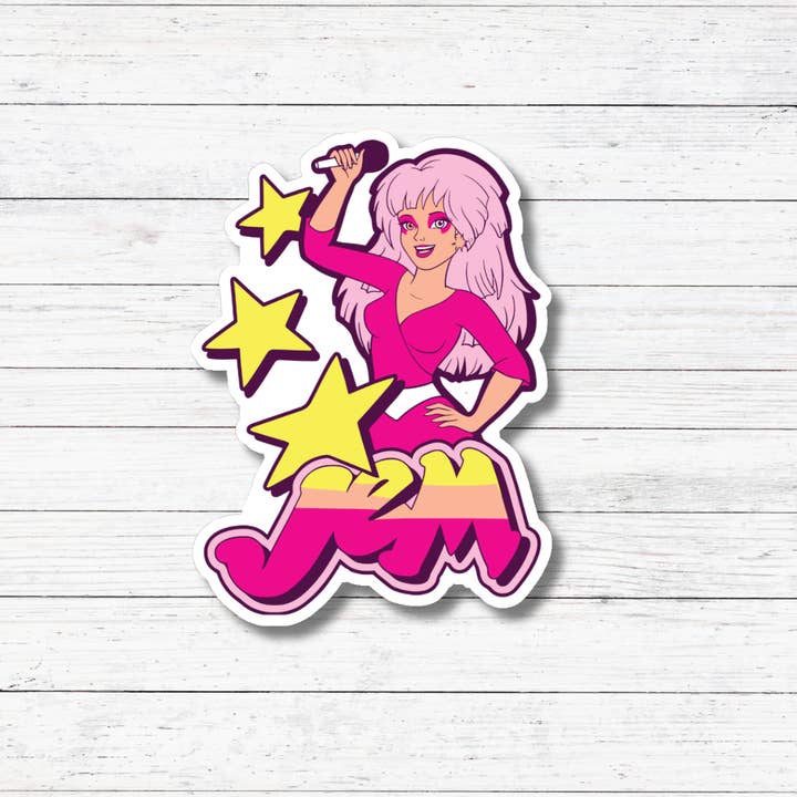 Oily Graphic Creations - Wholesale Sticker - Jem- Retro Cartoon Sticker/Magnet1