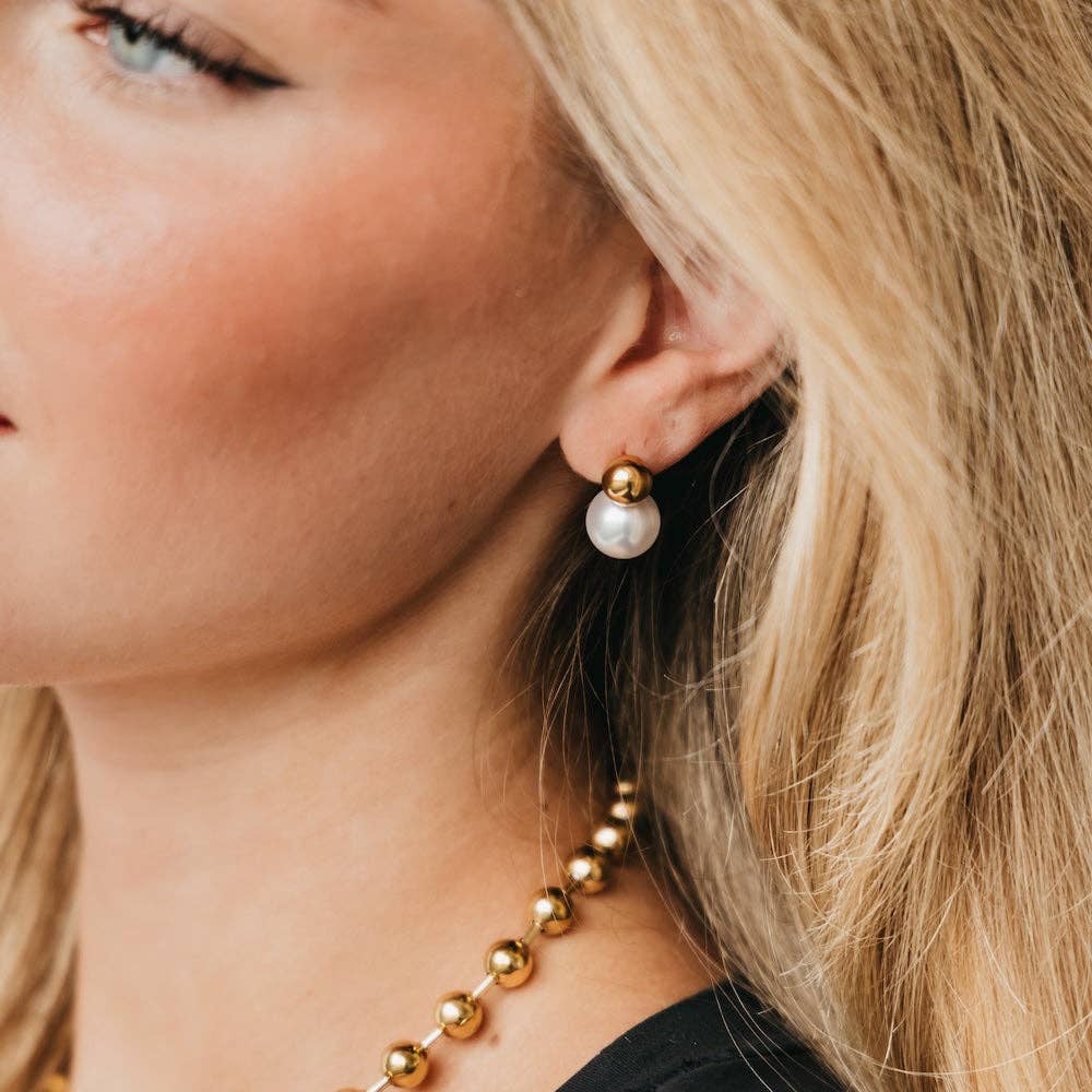 Pretty Simple - Wholesale Dangle Earrings - Kelly Pearl Drop Earrings - WATERPROOF0