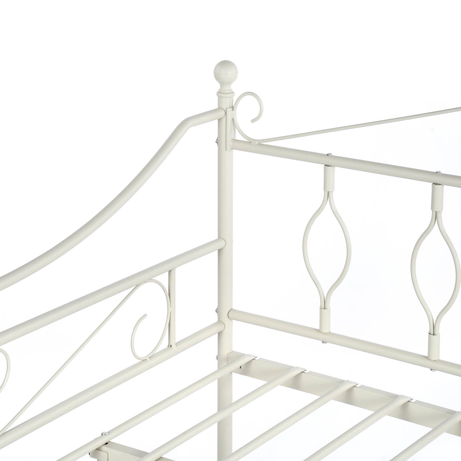 HOMYCASA DESIGN INC - Wholesale Bed - Twin Daybed Metal Platform Bed Frame SofaBed with Metal Slat23