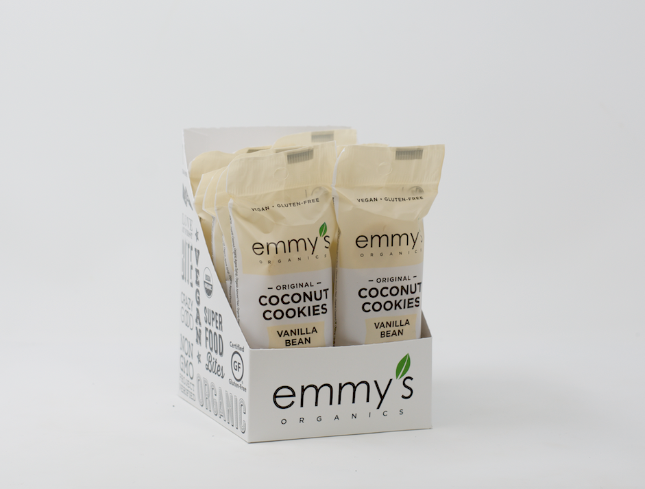Emmy's Organics - Wholesale Cookie - Vanilla Bean Coconut Cookies 1.5oz Master Case (72 Units)1