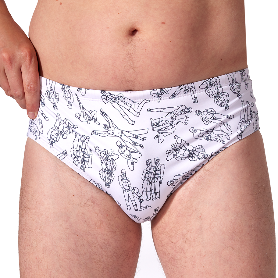 Made X Cruise - Wholesale Swim Bottoms - Men's - Swim Brief (Dark Room Print)0