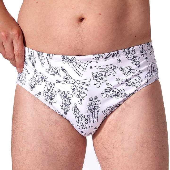 Made X Cruise - Wholesale Swim Bottoms - Men's - Swim Brief (Dark Room Print)