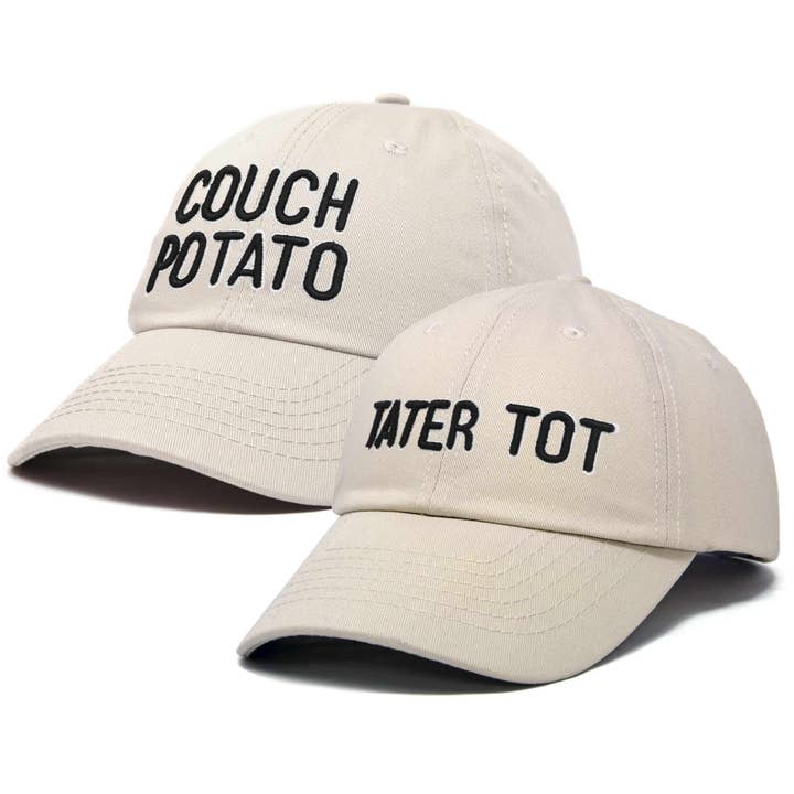 Dalix - Wholesale Baseball Cap - Unisex - DALIX Father Son Couch Potato Tater Tot Ball Cap Embroidery