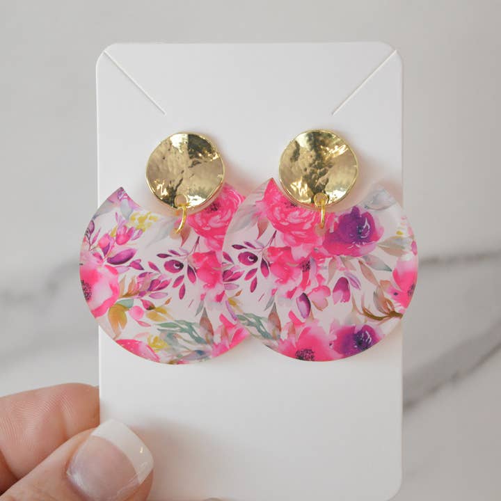 The Adorned Fox - Wholesale Dangle Earrings - Bright Floral Summer Earrings