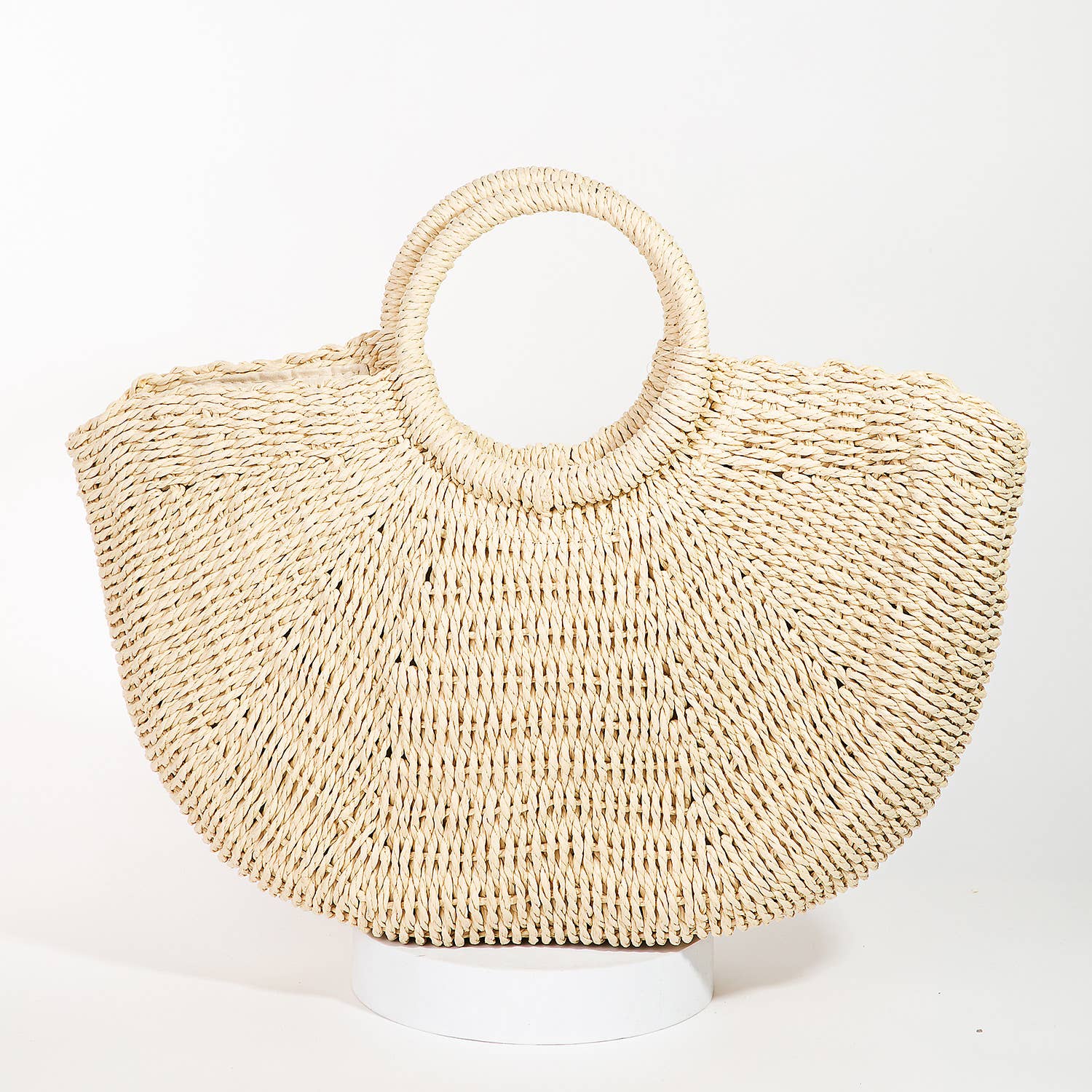 Collections by Fame Accessories - Vendita all'ingrosso Borsa tote - Donna - Borsa tote Half Moon in paglia0