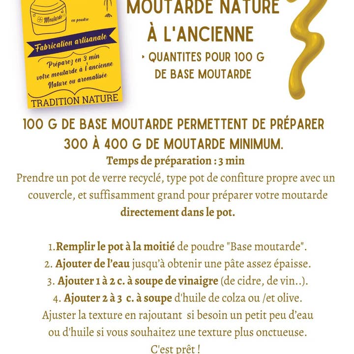 Tradition Nature - Wholesale Mustard - Spiced Hypocras Mustard | 100 g Packet Preparation3