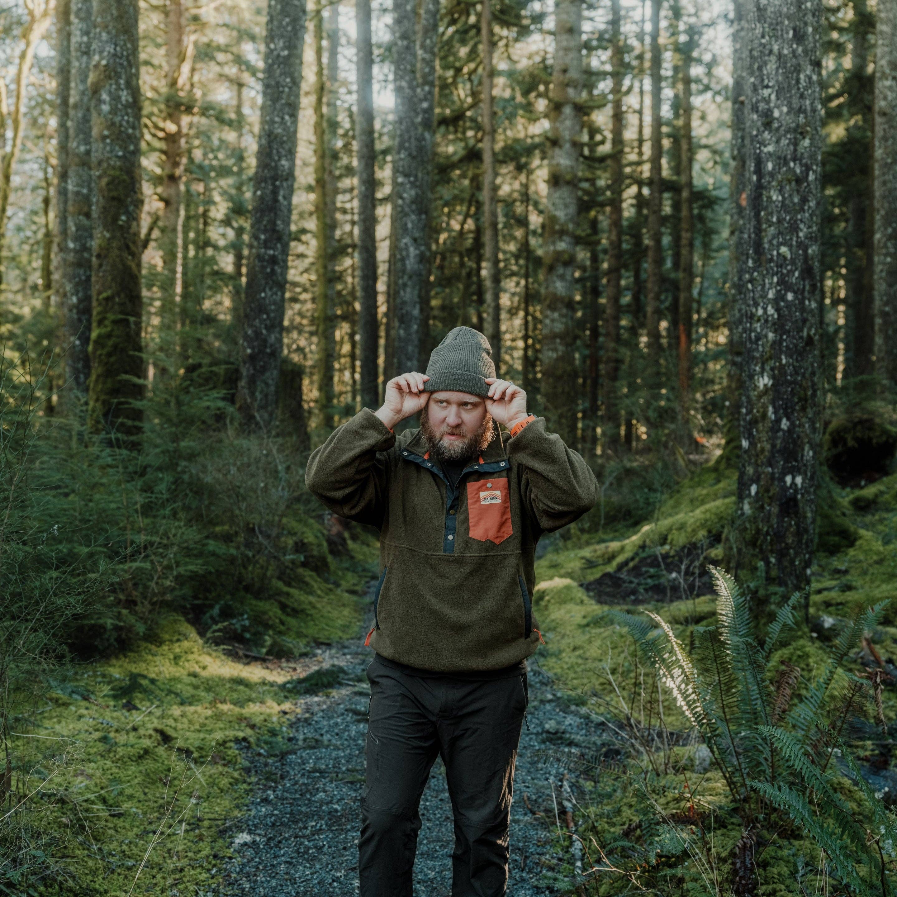 Rainier Watch Supply Co - Wholesale Fleece - Men's - Turbo Recycled Fleece Pullover Jacket - Forest Green2