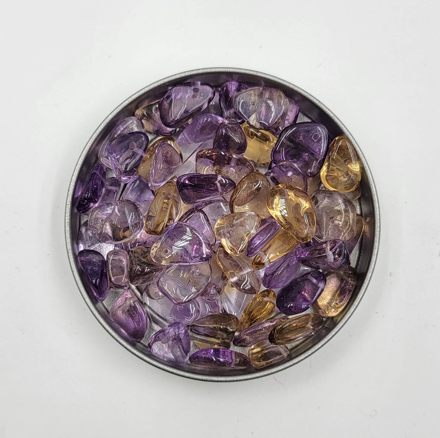 Beads Creation – wholesale Beads – Natural Ametrine Cabochon Lot – Polished 14x5mm PRP6770