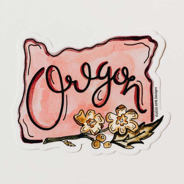 Autocollant en vinyle Oregon State Flower pour la vente par Sticker Girl
