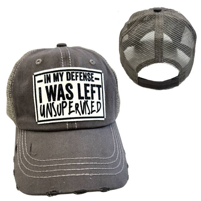 dkhandmade - Wholesale Trucker Hat - Unisex - I WAS LEFT UNSUPERVISED | UNISEX HAT | DISTRESSED8