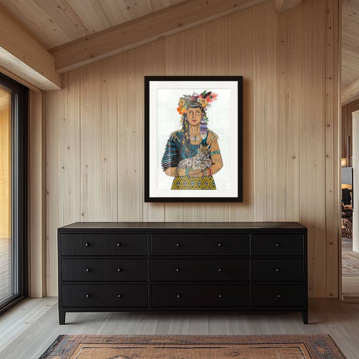 Art Print | Mother Earth Wall Art | MOTHER NATURE (LYNX) for wholesale by Dolan Geiman